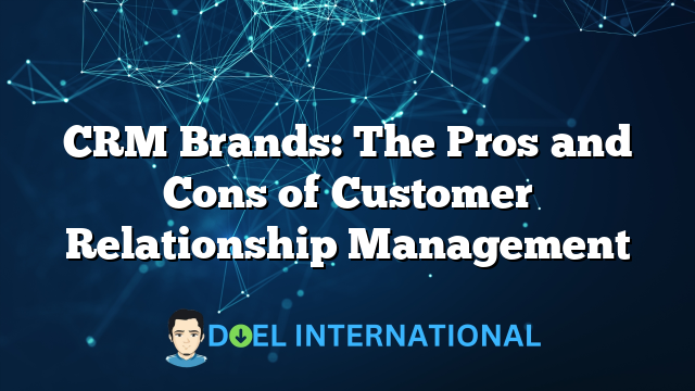 CRM Brands: The Pros and Cons of Customer Relationship Management