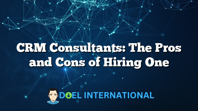 CRM Consultants: The Pros and Cons of Hiring One