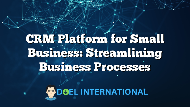 CRM Platform for Small Business: Streamlining Business Processes