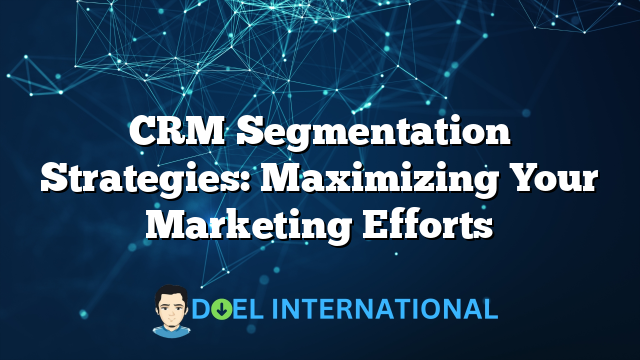 CRM Segmentation Strategies: Maximizing Your Marketing Efforts