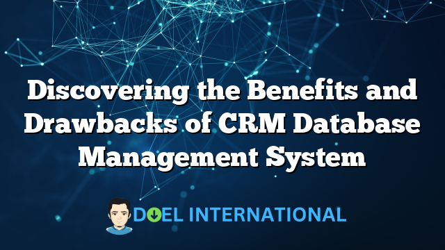 Discovering the Benefits and Drawbacks of CRM Database Management System