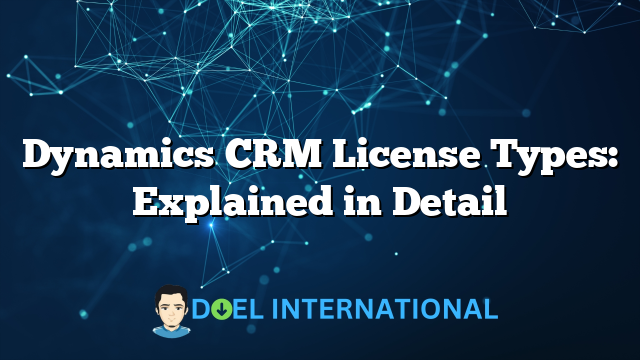 Dynamics CRM License Types: Explained in Detail