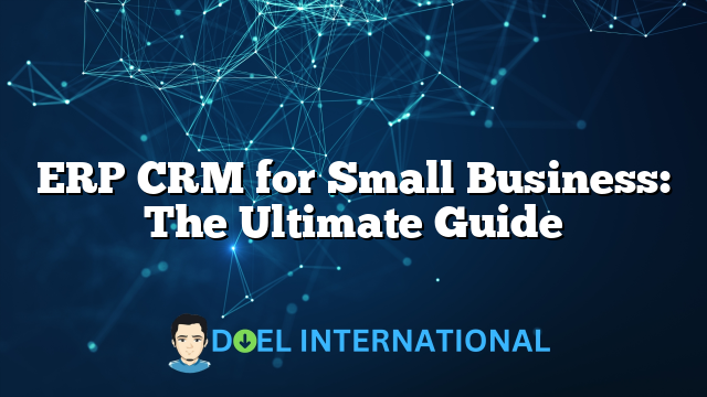 ERP CRM for Small Business: The Ultimate Guide