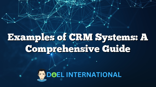 Examples of CRM Systems: A Comprehensive Guide