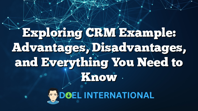 Exploring CRM Example: Advantages, Disadvantages, and Everything You Need to Know