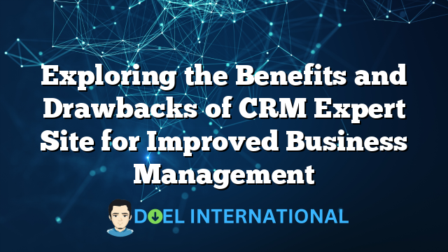 Exploring the Benefits and Drawbacks of CRM Expert Site for Improved Business Management