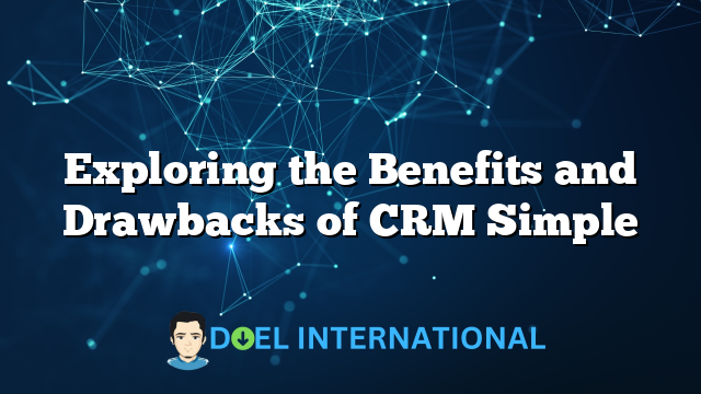 Exploring the Benefits and Drawbacks of CRM Simple