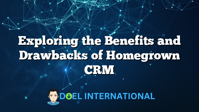 Exploring the Benefits and Drawbacks of Homegrown CRM