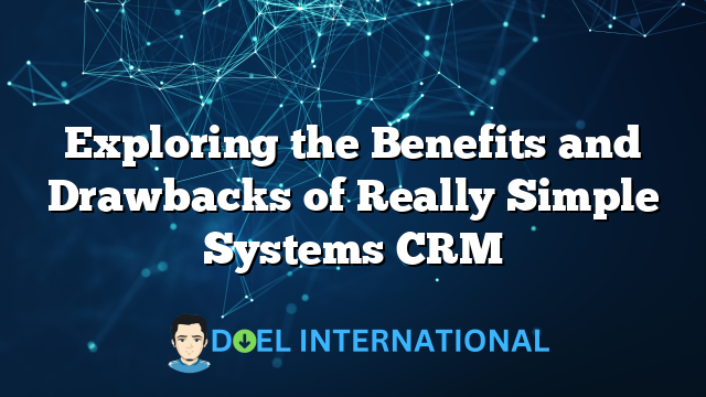 Exploring the Benefits and Drawbacks of Really Simple Systems CRM