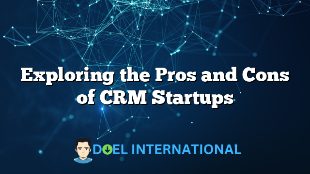 Exploring the Pros and Cons of CRM Startups