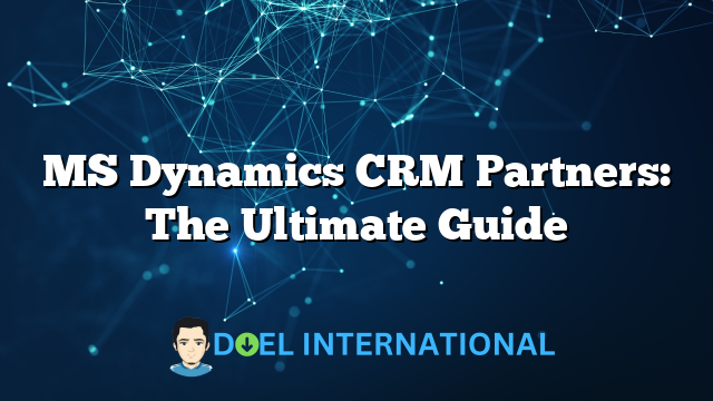 MS Dynamics CRM Partners: The Ultimate Guide