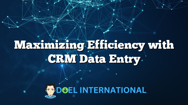 Maximizing Efficiency with CRM Data Entry