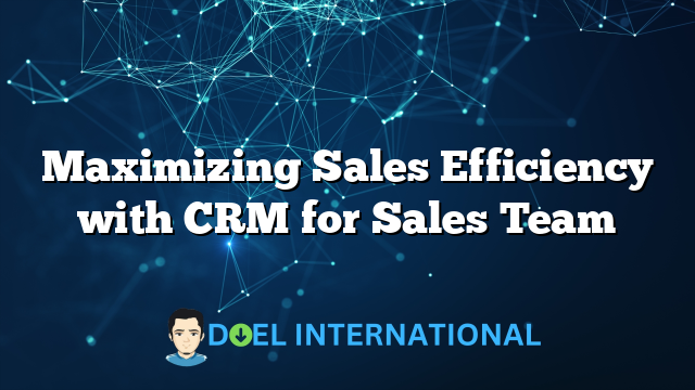 Maximizing Sales Efficiency with CRM for Sales Team