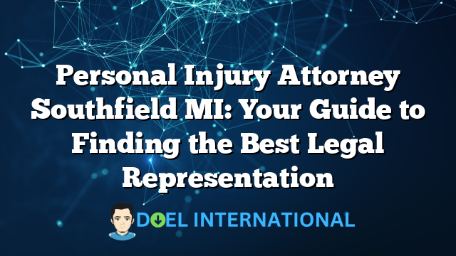 Personal Injury Attorney Southfield MI: Your Guide to Finding the Best Legal Representation