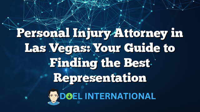 Personal Injury Attorney in Las Vegas: Your Guide to Finding the Best Representation