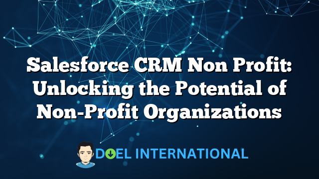 Salesforce CRM Non Profit: Unlocking the Potential of Non-Profit Organizations