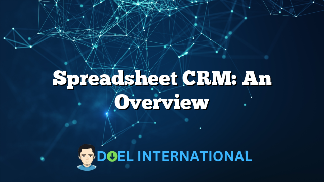 Spreadsheet CRM: An Overview