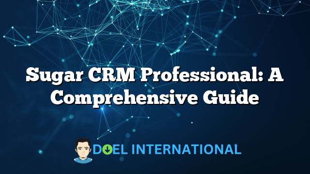 Sugar CRM Professional: A Comprehensive Guide