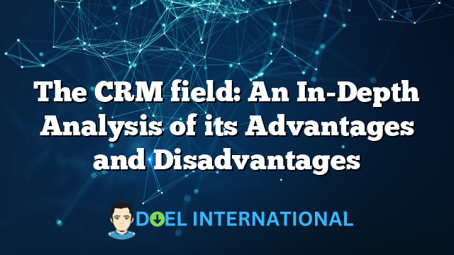 The CRM field: An In-Depth Analysis of its Advantages and Disadvantages