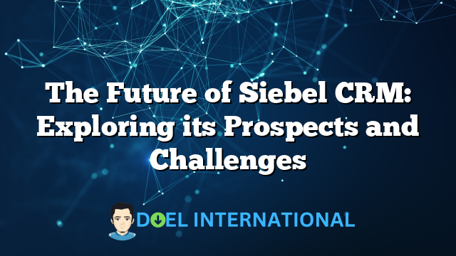 The Future of Siebel CRM: Exploring its Prospects and Challenges