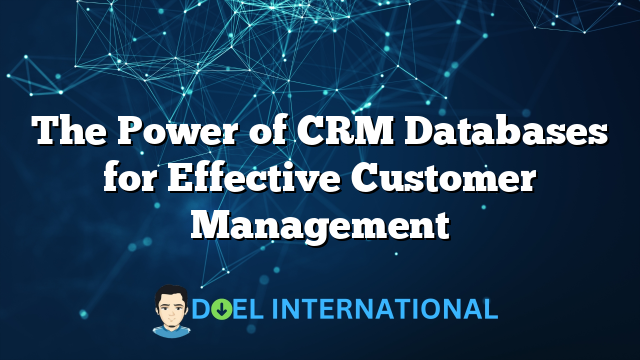 The Power of CRM Databases for Effective Customer Management