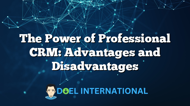 The Power of Professional CRM: Advantages and Disadvantages