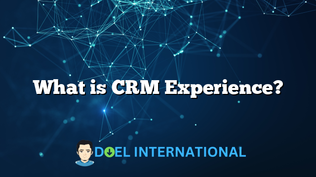 What is CRM Experience?