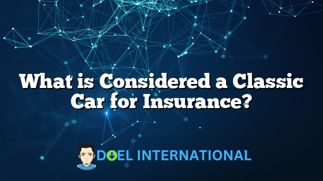 What is Considered a Classic Car for Insurance?