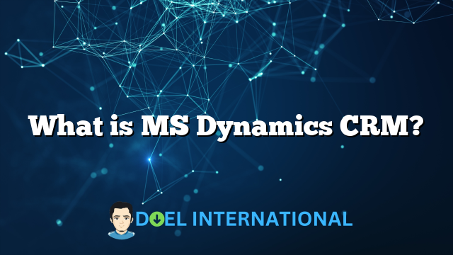 What is MS Dynamics CRM?