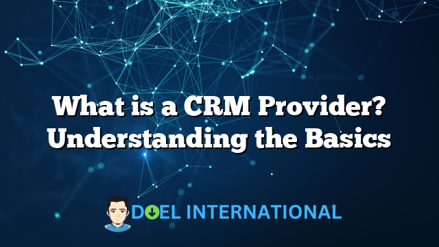 What is a CRM Provider? Understanding the Basics