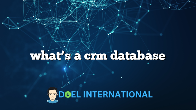 what’s a crm database